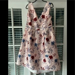 Chi Chi London - pink floral, high low dress